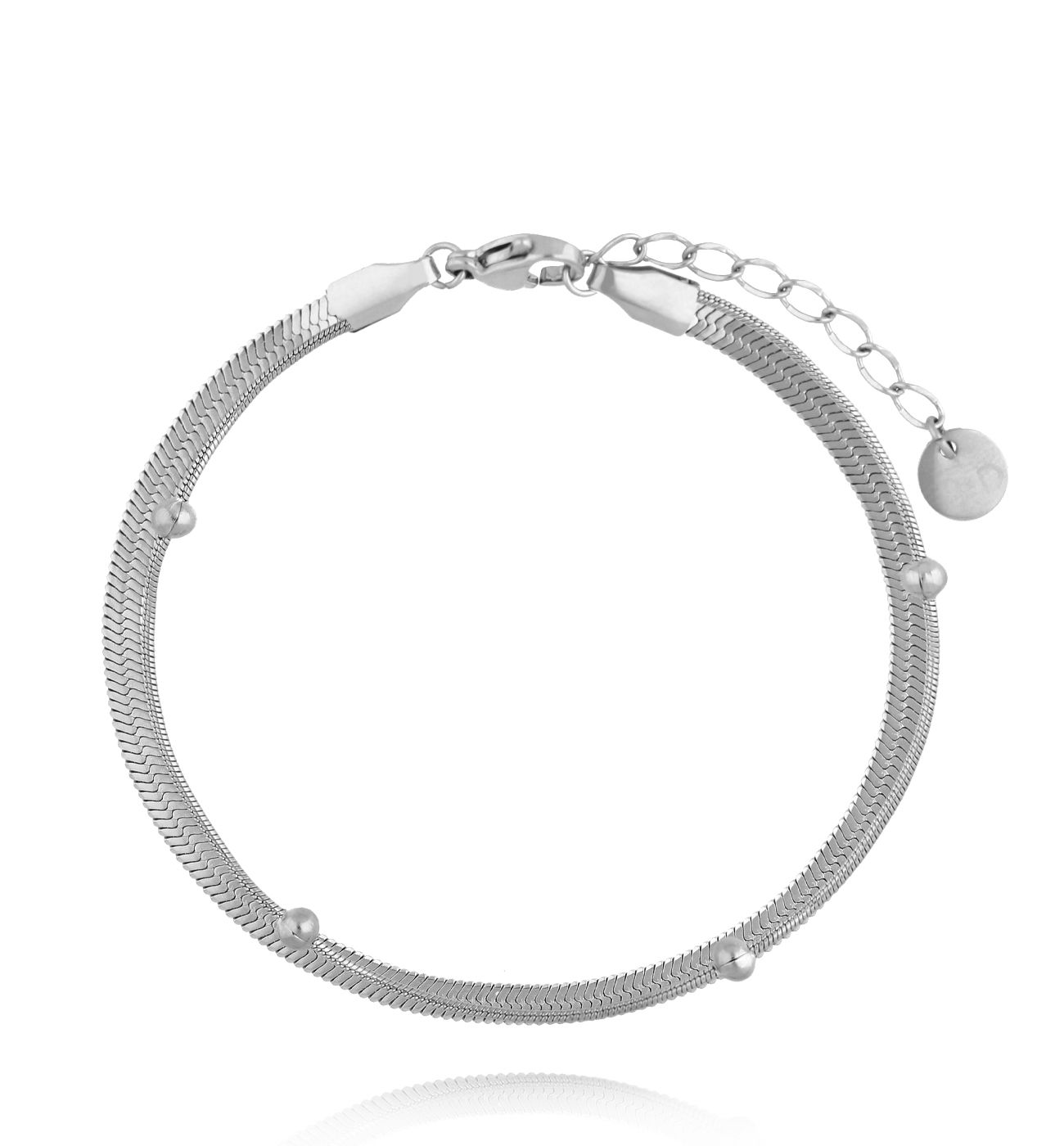 Bransoletka żmijka srebrna BSY0377