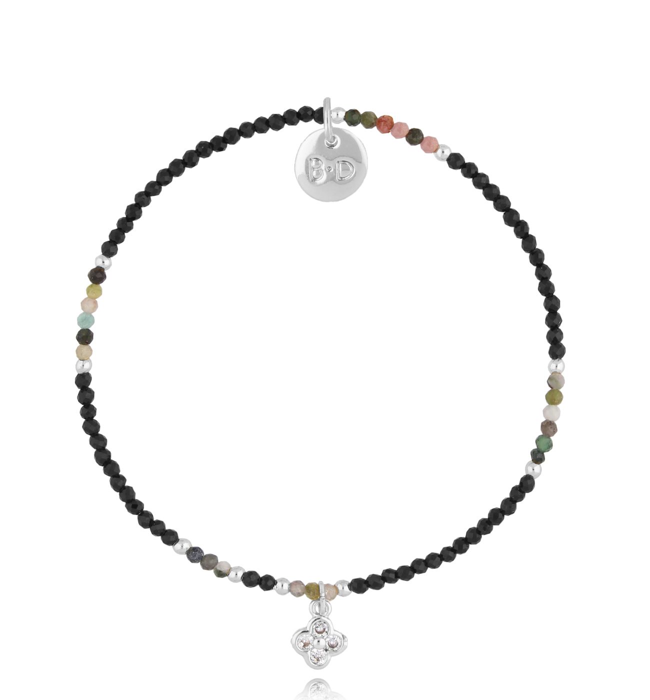 Bransoletka z turmalinami i koniczynką Cimarron BTW2300