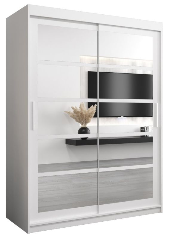 Szafa przesuwna Abiks ROMA 2 150 biały mat + biały mat 1 szt.