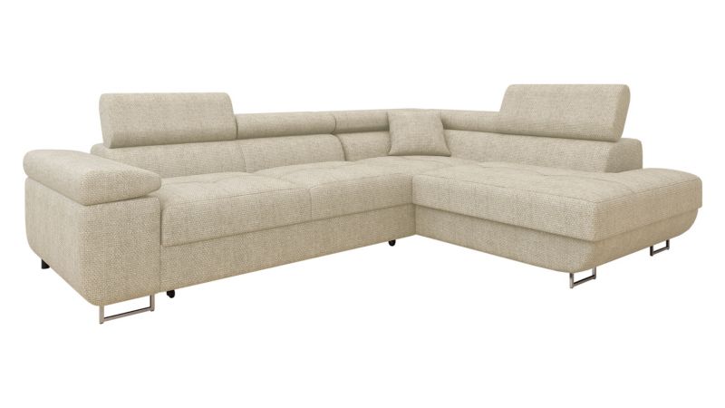 Narożnik z funkcją spania MIRJAN 24 Torezio Premium prawy kość słoniowa 1 szt.