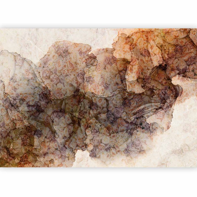 Fototapeta flizelinowa Premium Artgeist 155g/m2 Kwiaty beżowa 300x210 (6 części) 0904aa rolka 1 szt