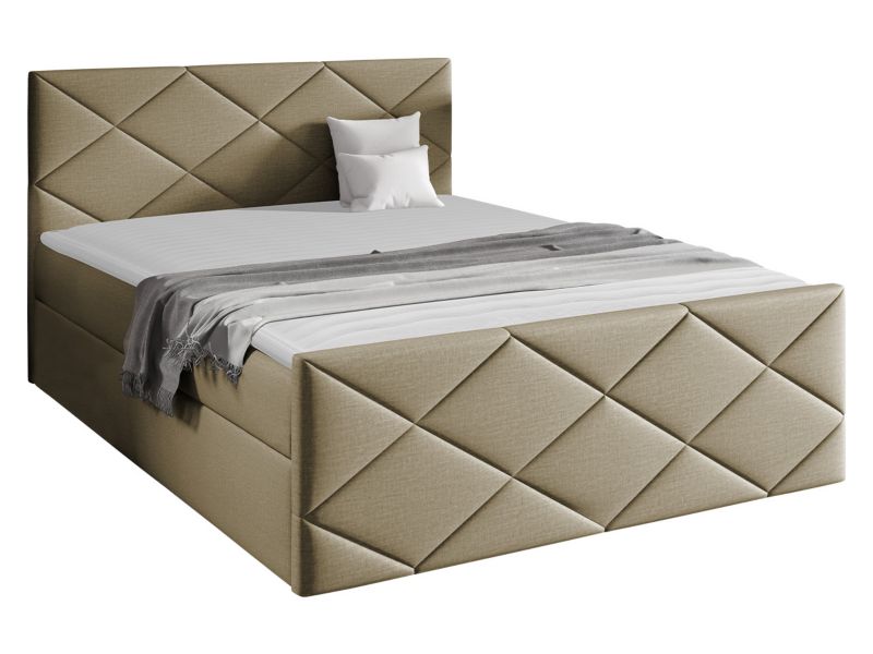 Łóżko kontynentalne MIRJAN 24 Herkules 120x200 beżowy 1 szt.