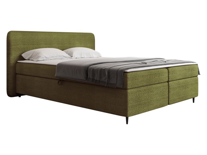 Łóżko kontynentalne MIRJAN 24 Boho II 140x200 oliwkowy 1 szt.