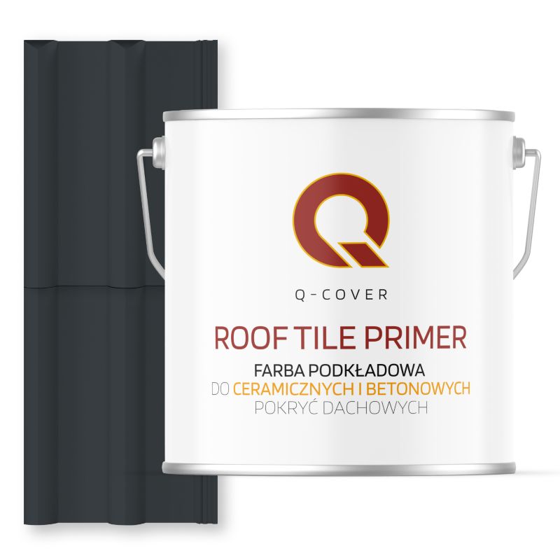 Farba Podkładowa do Dachów Ceramicznych i Betonowych Pokryć Dachowych Q-Cover Antracyt RAL7016 5L