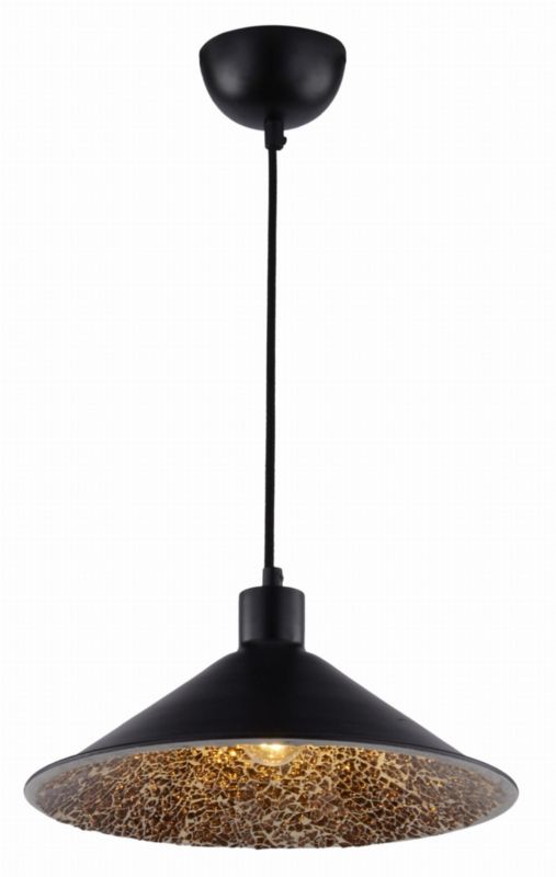 Lampa wisząca Candellux Scrimi czarno-złota wym: 125 x 31 x 31 cm 1xE27 x 60W 1 szt.