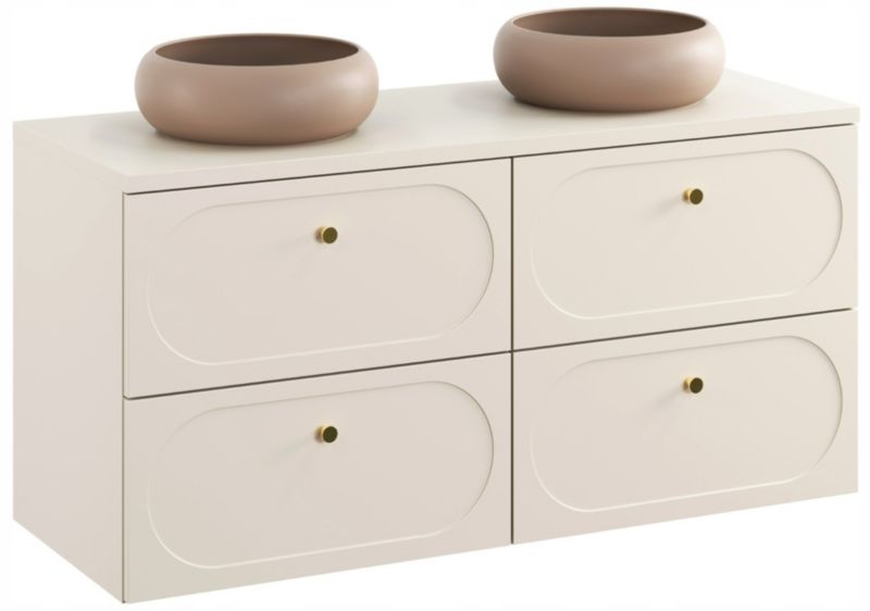 Szafka pod umywalkę Furnidea 120 cm z umywalkami beż piaskowy Donna Sand 1szt.