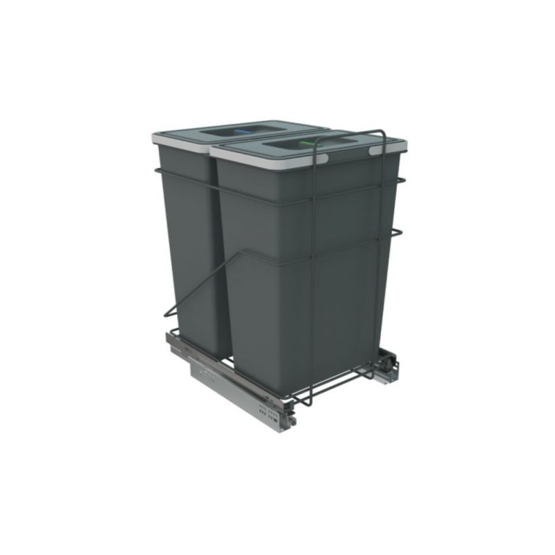 Sortownik na śmieci Elletipi Ecofil do szafki 2 kosze 35l+35l - 1 kpl