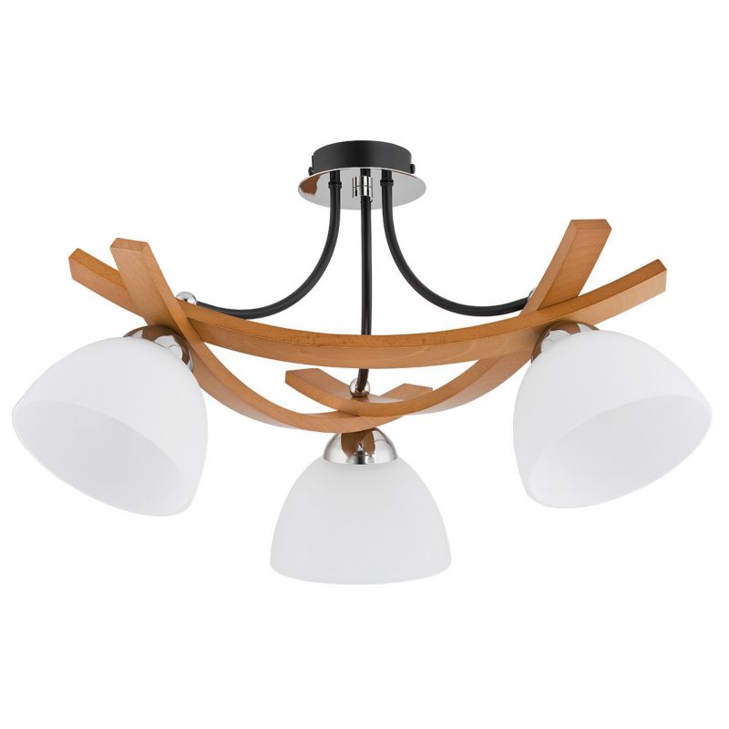 Lampa sufitowa Alfa JONA biało-czarna-chromowana 3xE27x15W wym:30x44x44cm IP20 -1 szt.