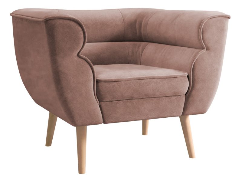 Fotel MIRJAN 24 tapicerowany Bal 1 brudny róż 1 szt.