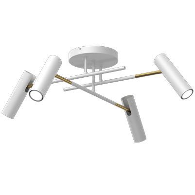 Lampa sufitowa wisząca Luminex Axion 3418 biały mat-złoty połysk minimalistyczna 4xGU10 x 8W 1 szt.