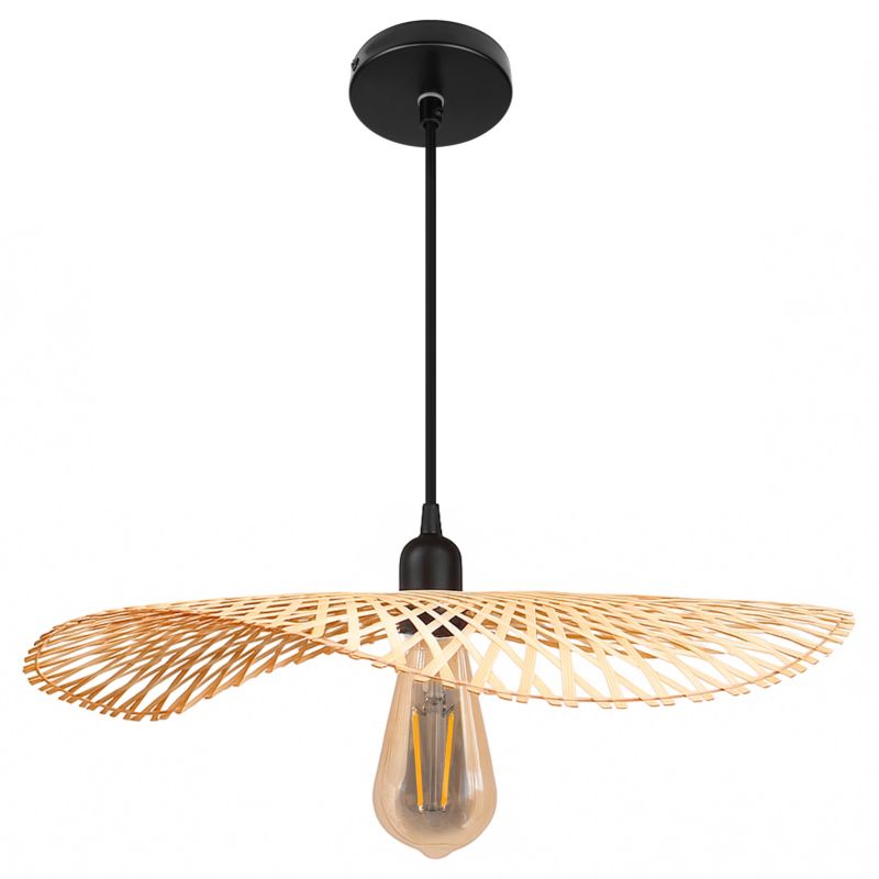 Lampa wisząca MasterLED Kilio E27 LED oprawa sufitowa żyrandol 45cm IP20 bambus boho 1 szt.