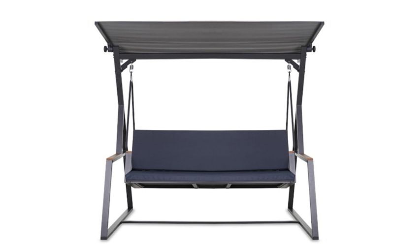 Poduszka ogrodowa na huśtawkę 3-osobową, Setgarden, 180x60x50cm, granatowa poduszka ogrdowa na ławkę zdejmowany pokrowiec, 1szt