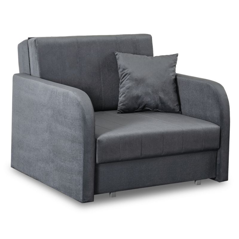 Fotel Wypoczynkowy Vero Mebel Elite Rozkładany z Funkcją Spania Szary 1 szt