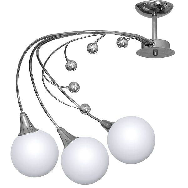 Żyrandol Aldex Bila chromowany biały wym: 50 x 50 x 50 cm 3xE14 x 40W 1 szt.