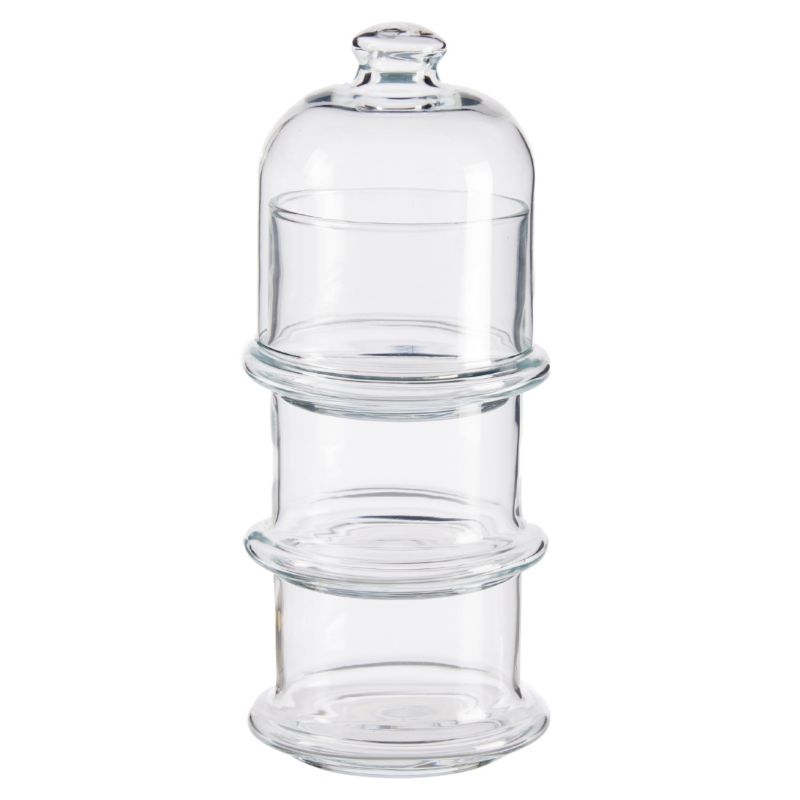 Pojemnik Szklany Pasabahçe Zamykany 3-Piętrowy 9X22 Cm 1 Szt.