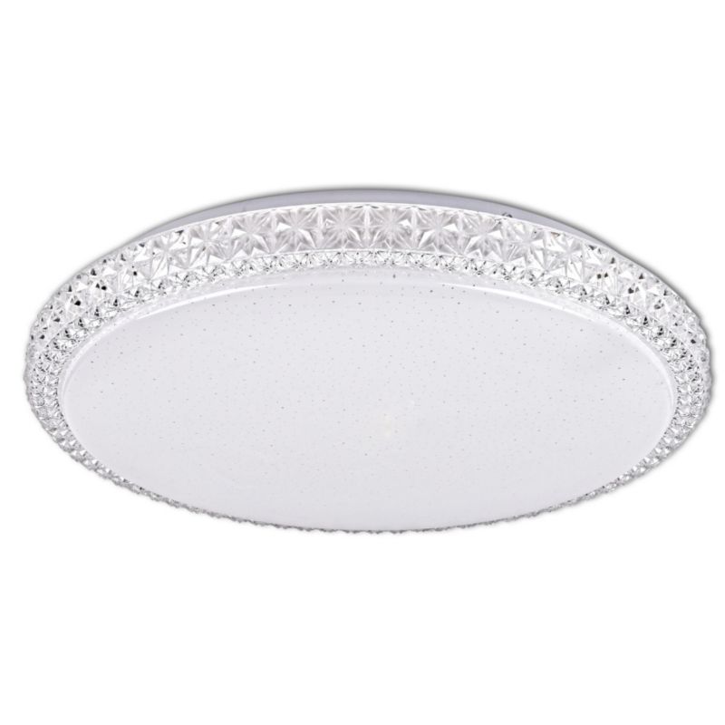 Plafon Polux Irina biało-przeźroczysty akryl LED 48W 3000K-6500K 5200lm IP20 wym: 7 x 40 x 40 cm tworzywo sztuczne - 1 szt.