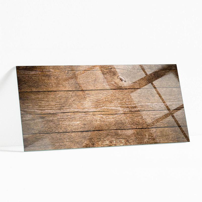 Blat Szklany z Nadrukiem Wallfluent 125x50 cm Deski w naturalnym stylu 1 szt.