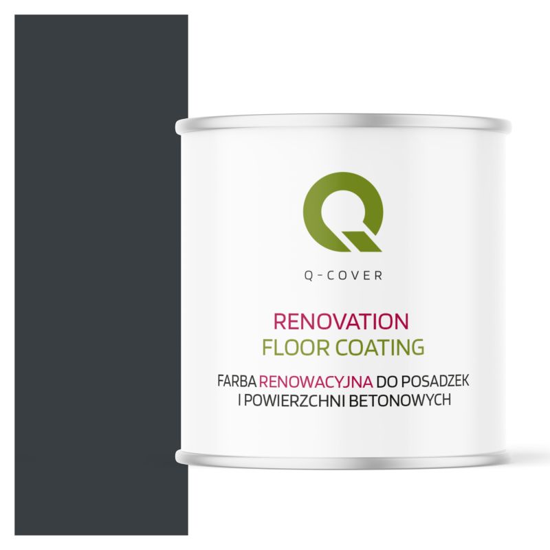 Farba Renowacyjna do Posadzek i Powierzchni Betonowych Q-Cover Antracyt RAL7016 Mat 2.5L