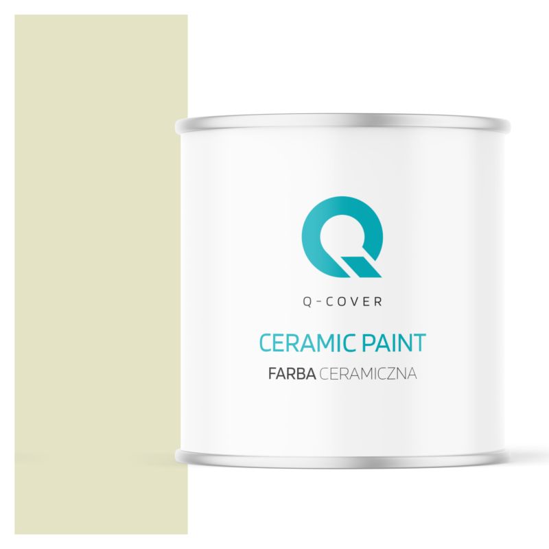 Farba Ceramiczna Do Ścian i Sufitów Q-Cover Biel złamana w groszkowy H2476 Głęboki Mat 2L