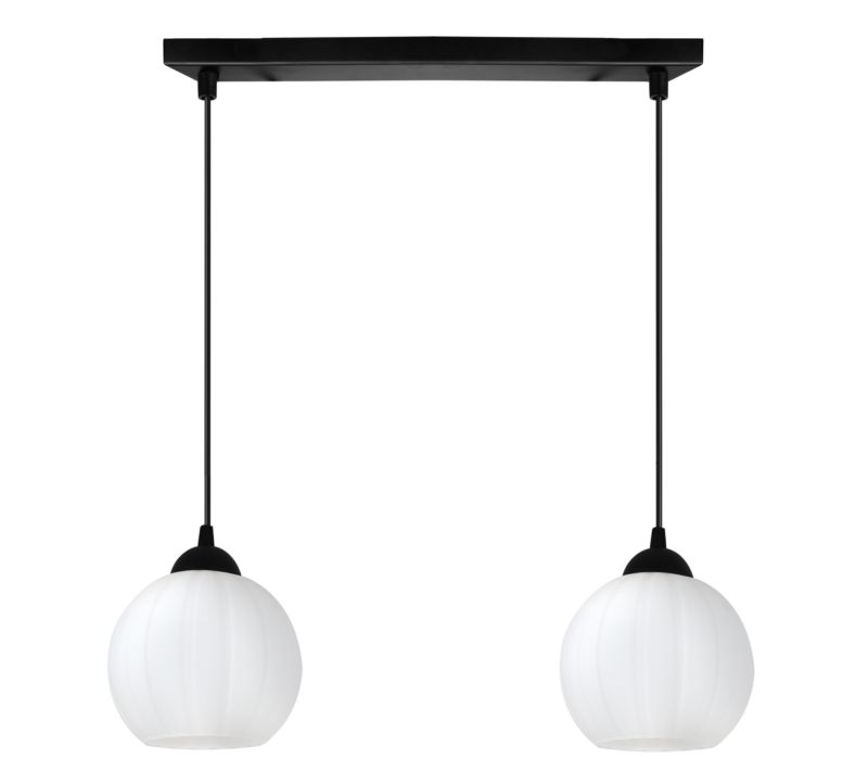 Lampa sufitowa wisząca Light Home LH Costa 2x E27 60W czarny/biały 1szt.