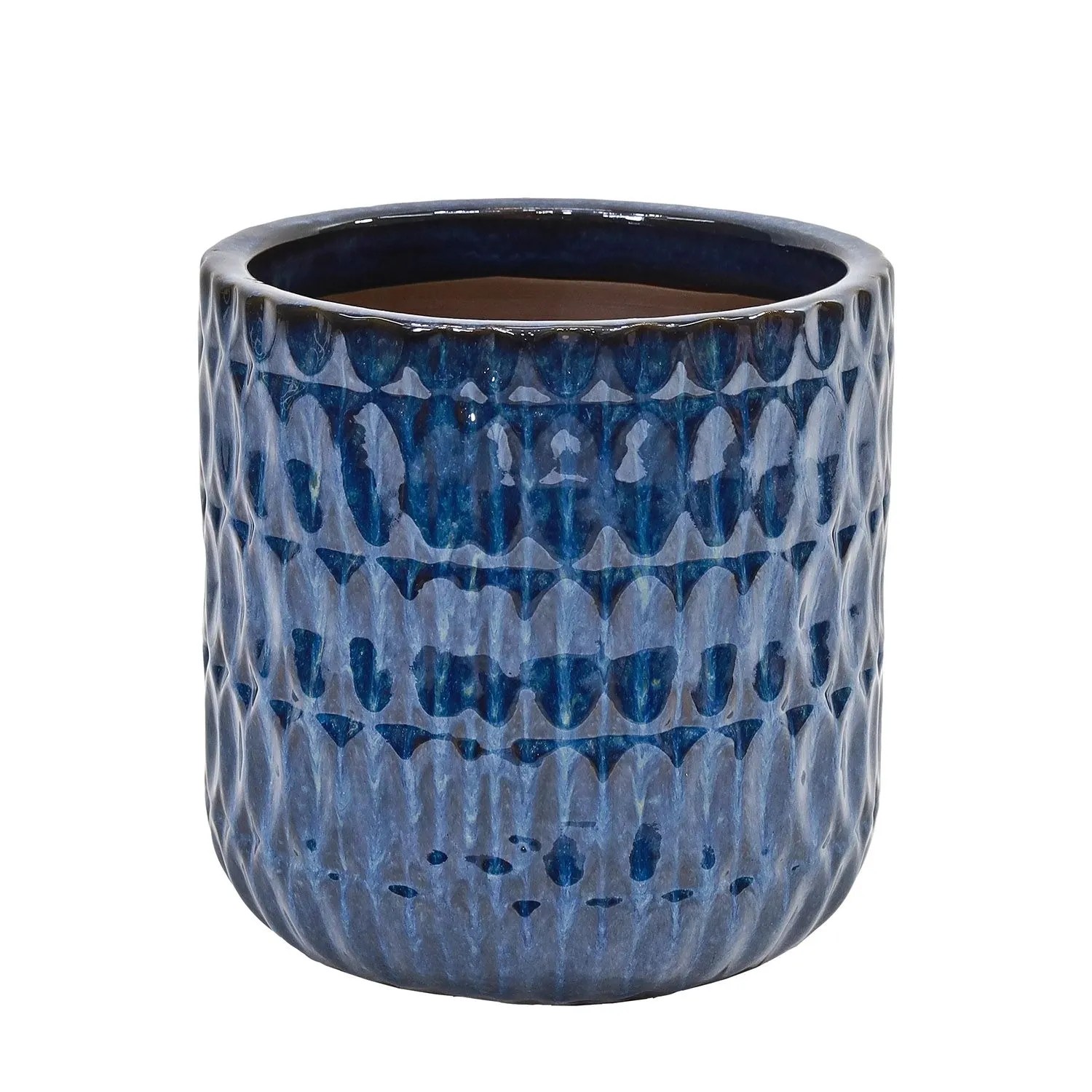 Donica ceramiczna Biella niebieska - 23x25,5 cm