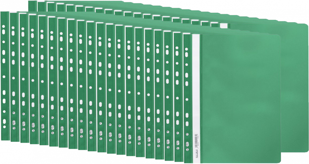 40x Skoroszyt plastikowy oczkowy Biurfol, miękki, A4, zielony