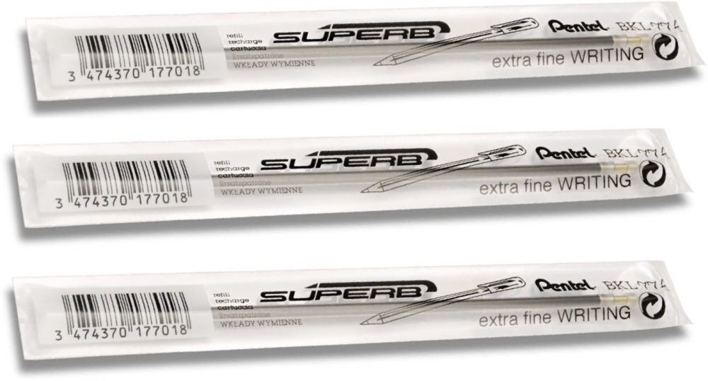 3x wkład wymienny Pentel BKL77, 0.7mm, czerwony