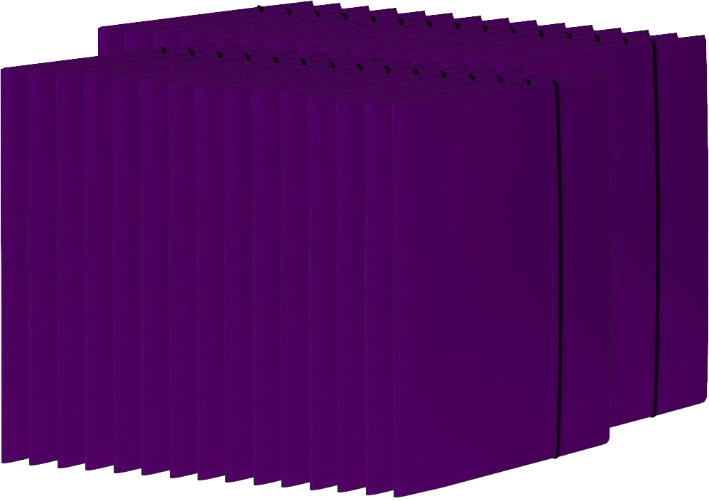 30x Teczka kartonowa z gumką VauPe Soft, A4, 450g/m2, 20mm, fioletowy
