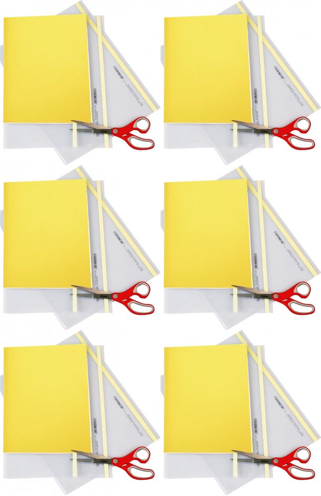 6x Okładka samoprzylepna Biurfol, A4, 325x485mm, 25 sztuk, przezroczysty