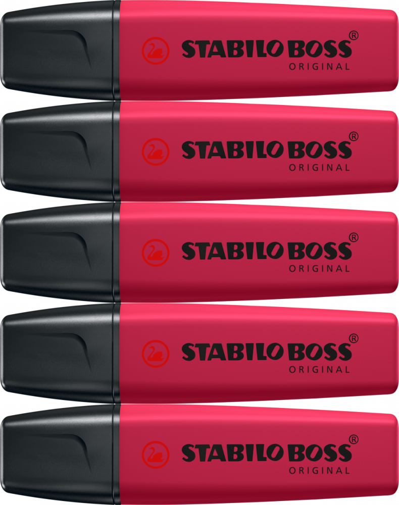5x Zakreślacz Stabilo Boss Original NatureCOLORS Wildflowers, ścięta, burgund