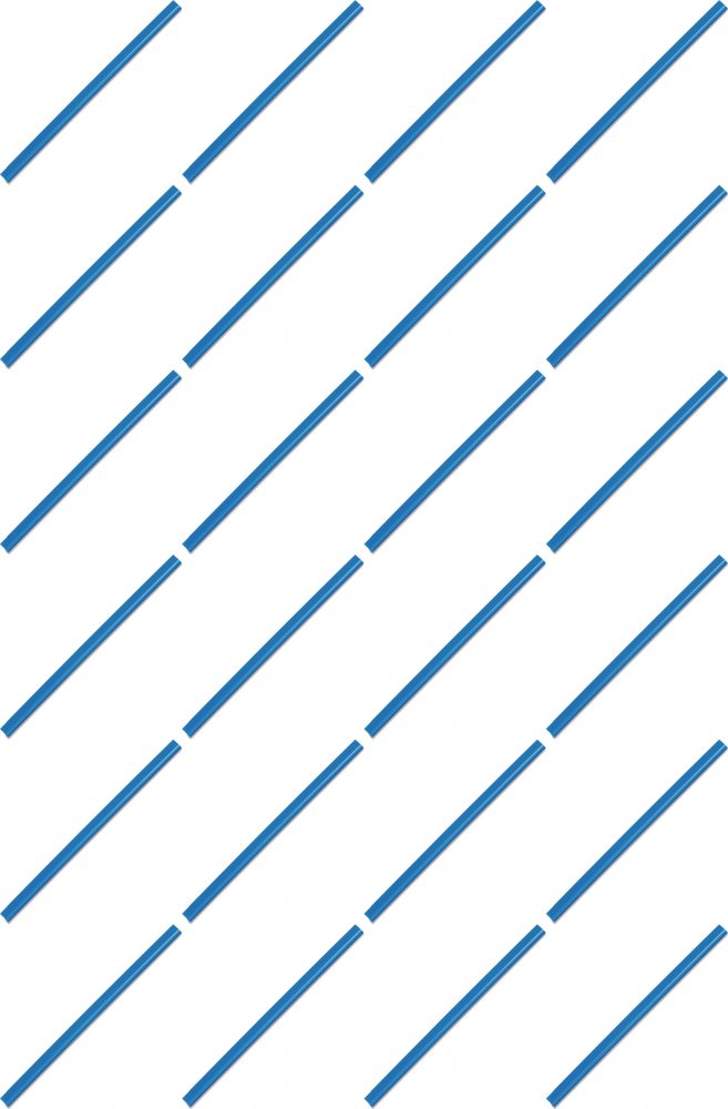 24x Listwa wsuwana Durable, 3mm, do 30 kartek, 1 sztuka niebieski