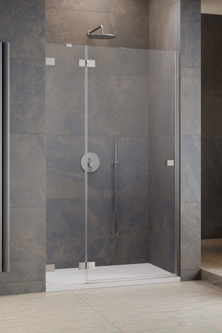 Radaway Essenza Pro Brushed Nickel DWJ drzwi prysznicowe 90 cm uchylne nikiel szczotkowany/szkło przezroczyste 10099090-91-01L