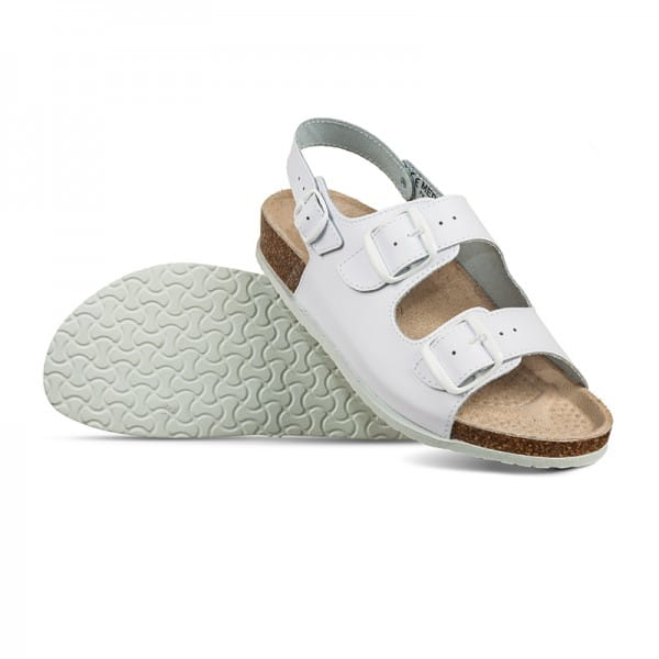 Obuwie medyczne męskie sandały antypoślizgowe skórzane