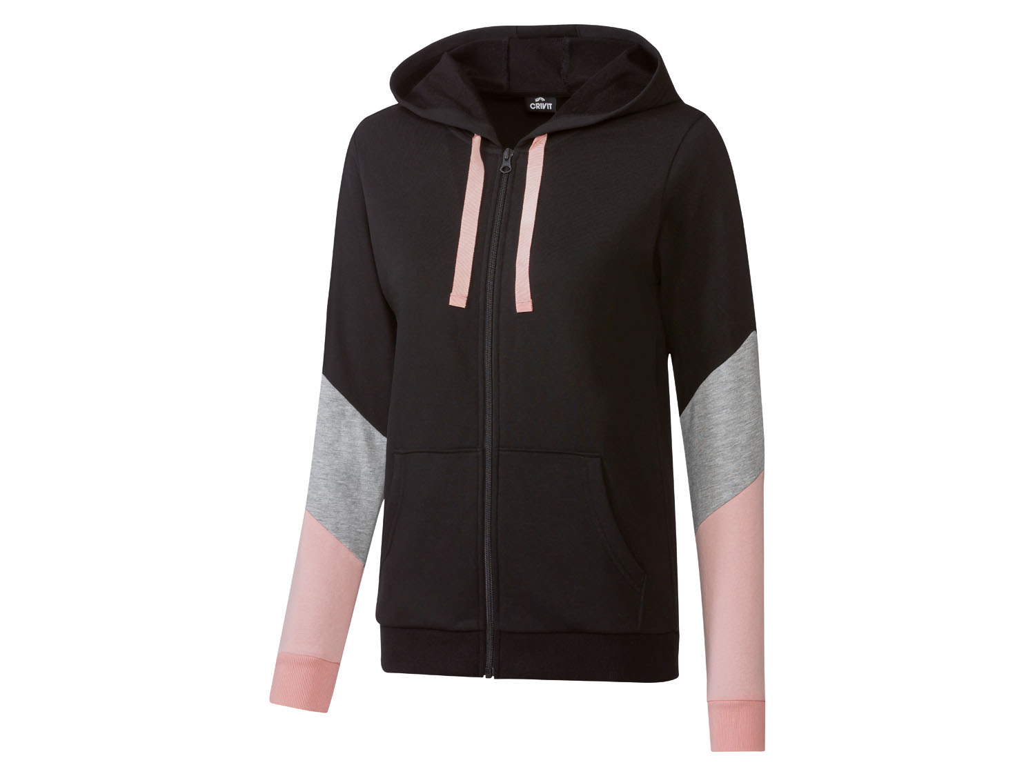 Crivit Bluza dresowa damska z bawełną Czarny, M40/42