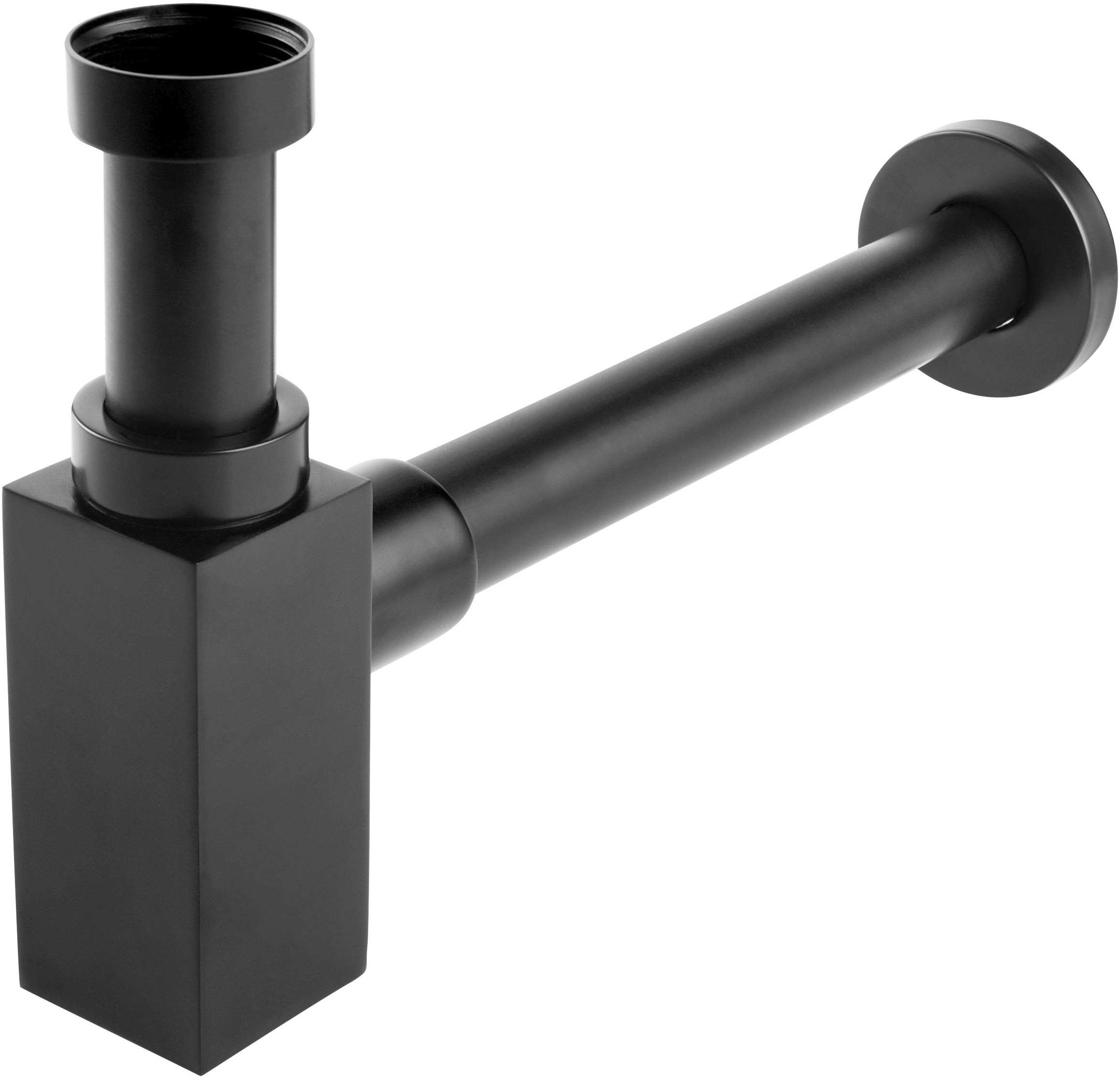 Darmowa Dostawa - Syfon do umywalki butelkowy czarny Ferro Quadro S280BL