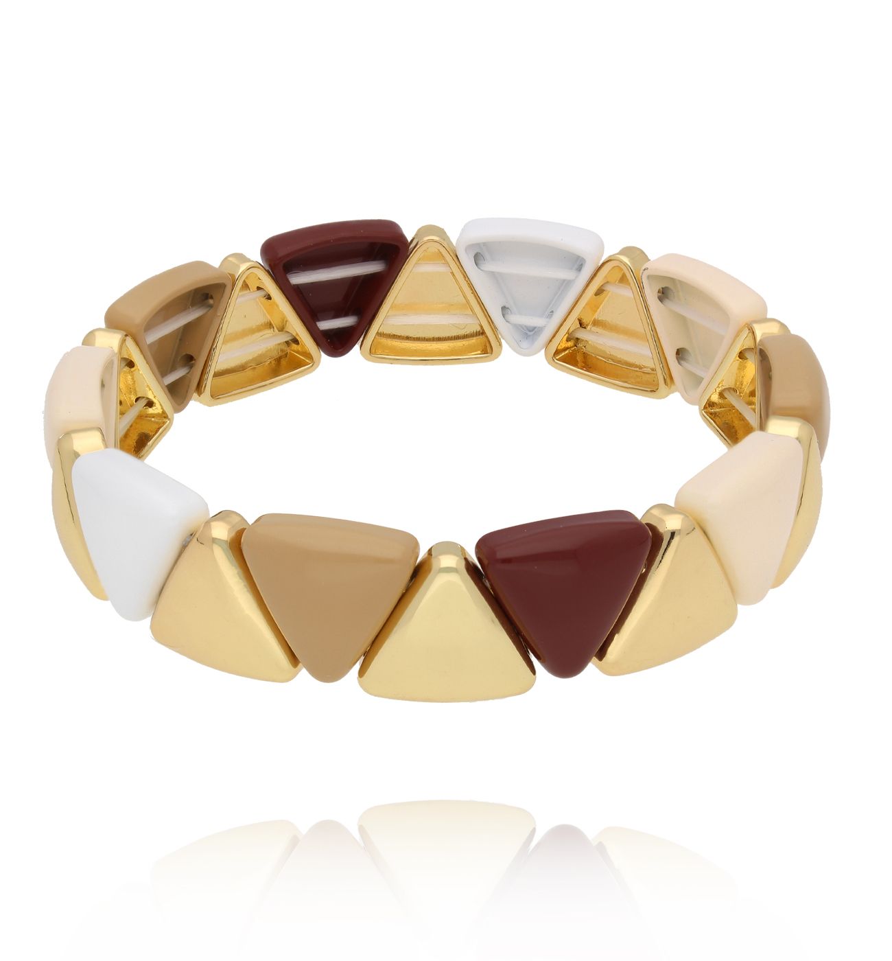 Bransoletka trójkąty w odcieniach nude BCR0011