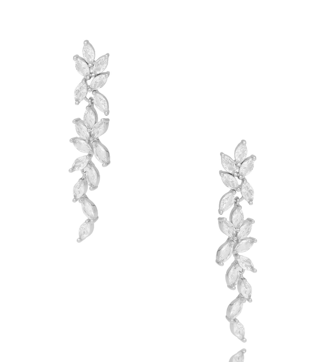 Kolczyki srebrne transparentne Ivanete - By Dziubeka