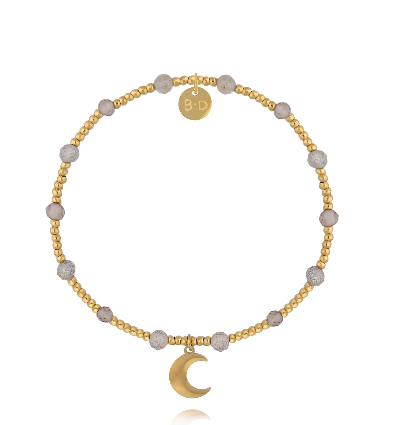 Bransoletka z labradorytami i księżycem - By Dziubeka