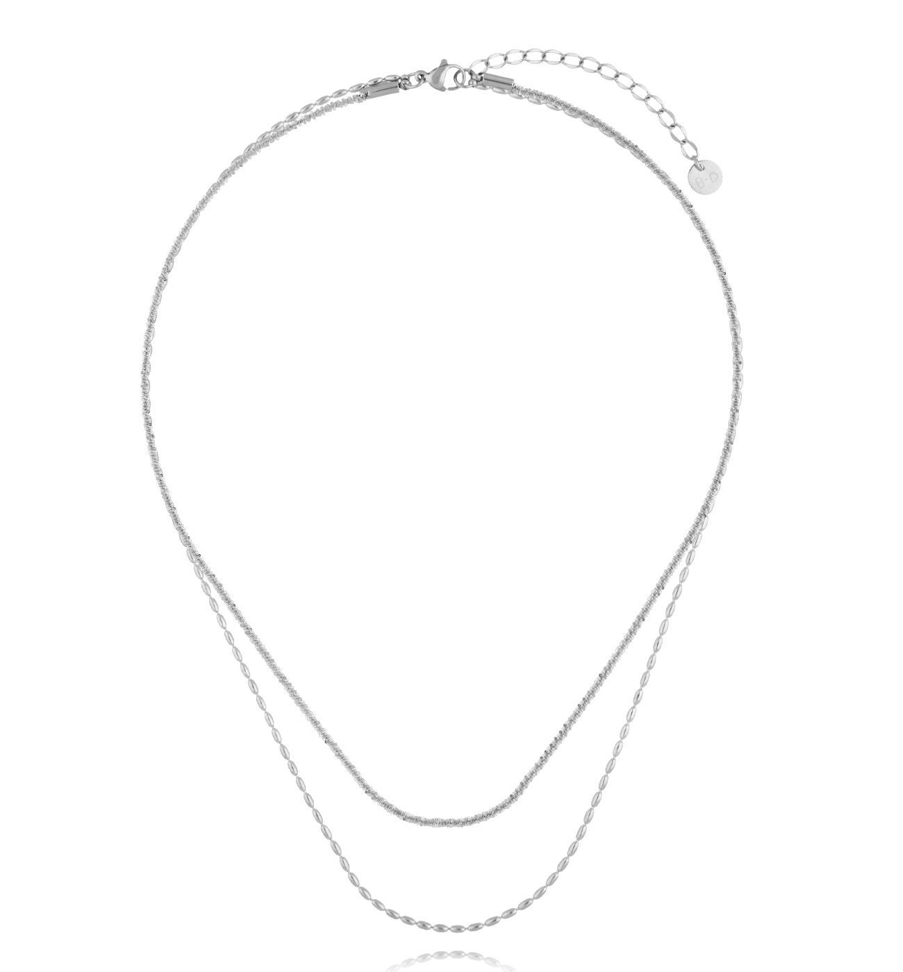 Naszyjnik srebrny z łańcuszkami NSY0461