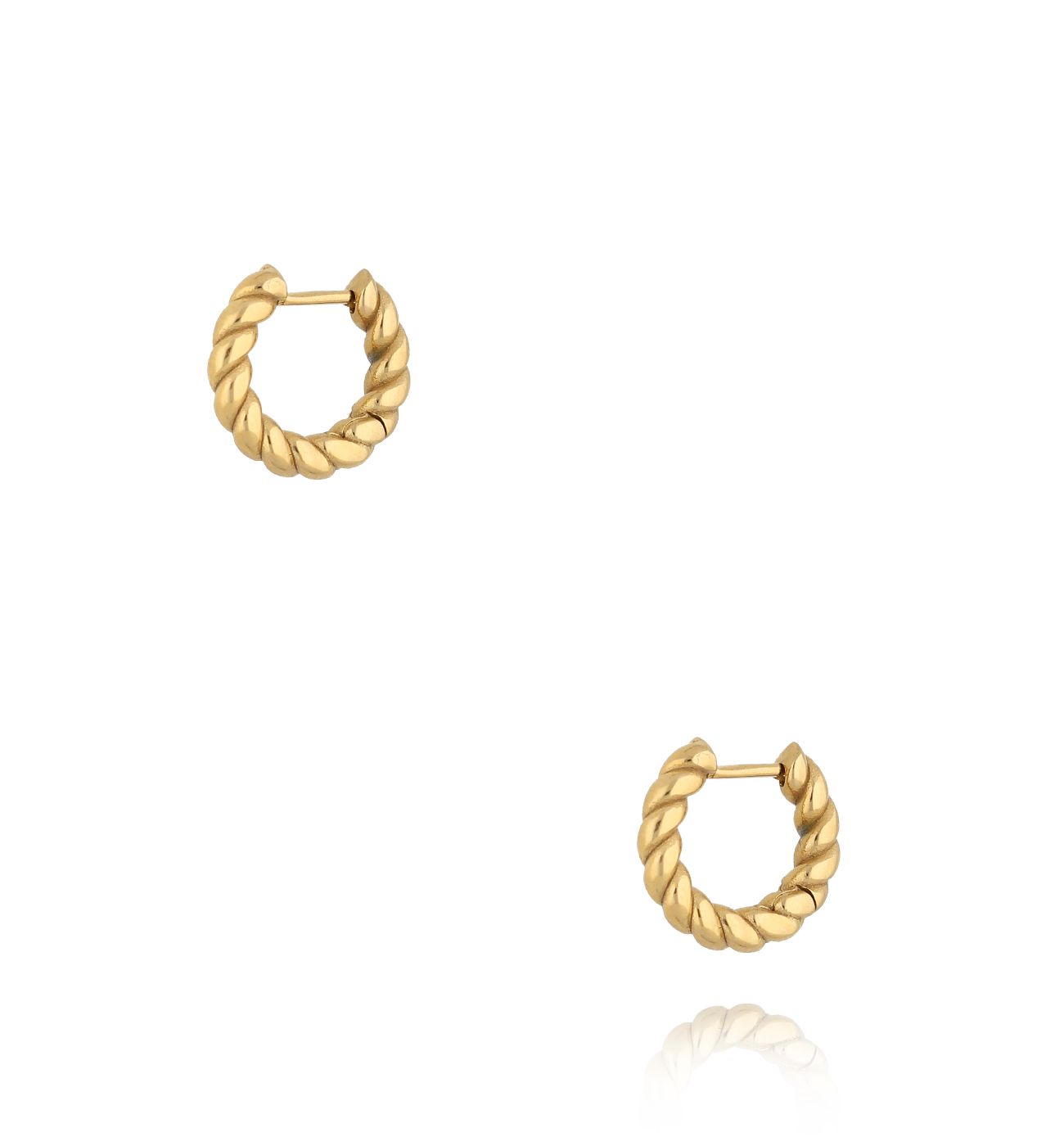 Kolczyki złote kółka Twist KSA1183