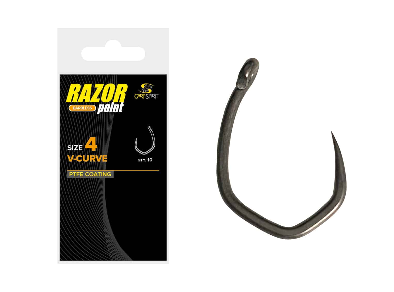 Carp Spirit Haczyki Razor V-Curve Barbless Hook #6