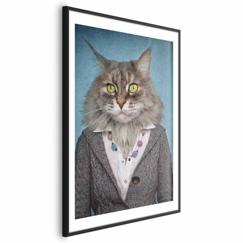 Plakat Artgeist Pani kot 60x90 cm z ramą czarną 1 szt