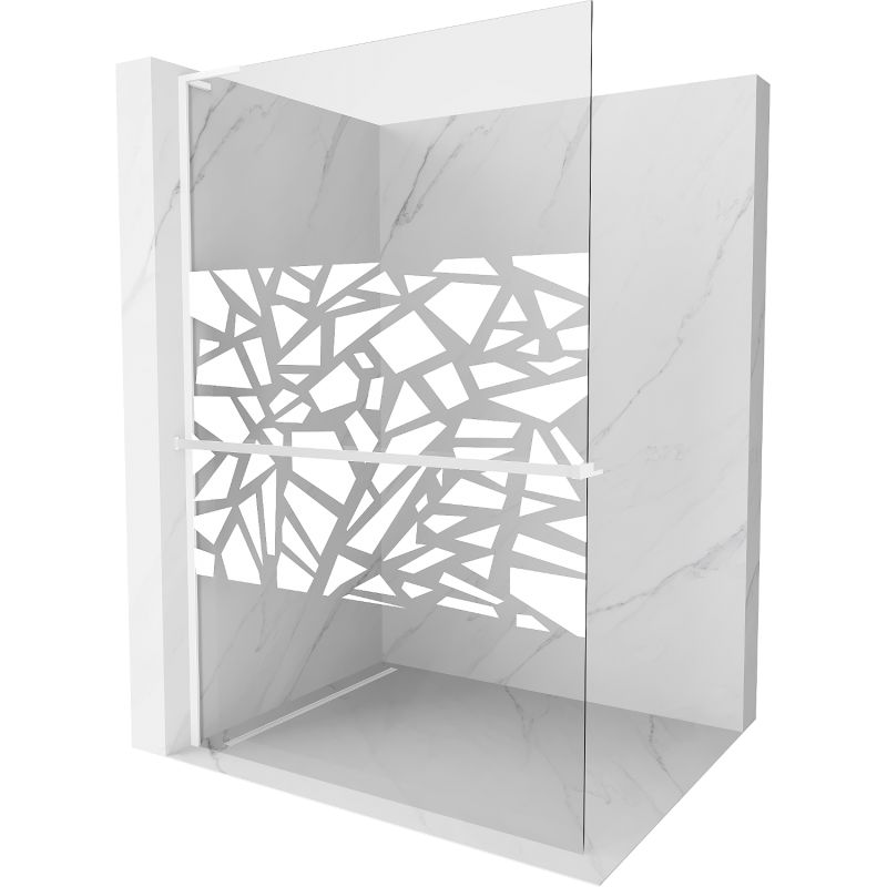 Ścianka prysznicowa Mexen Kioto+ L biały wzór 80x200 cm 800-080-123-20-85 1 szt.