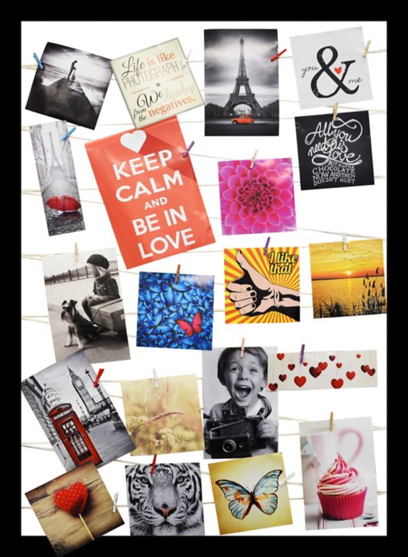 Galeria na zdjęcia 55 x 75 cm sznurkowa czarna