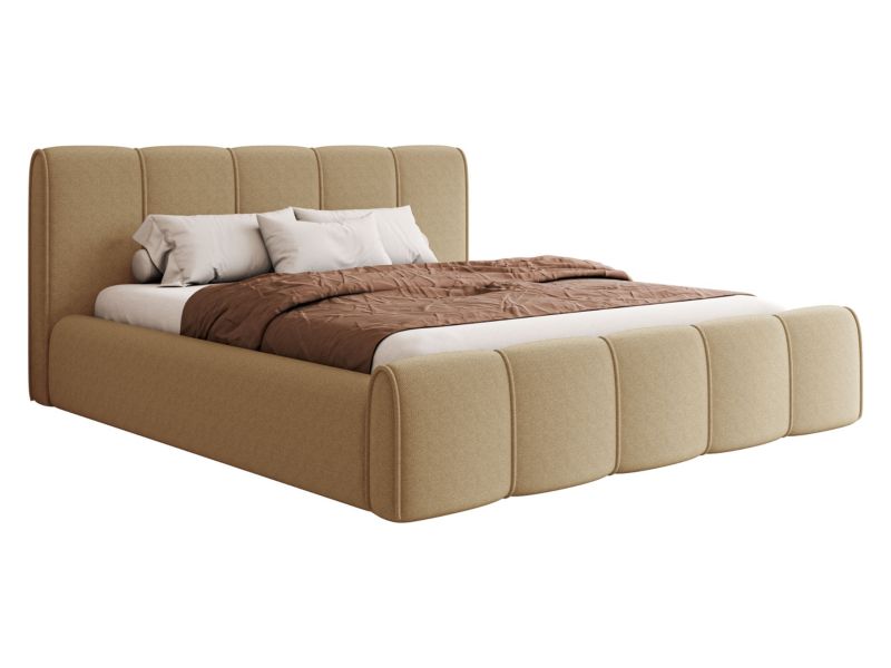 Łóżko tapicerowane MIRJAN 24 Lewis 120x200 słoneczny beż 1 szt.