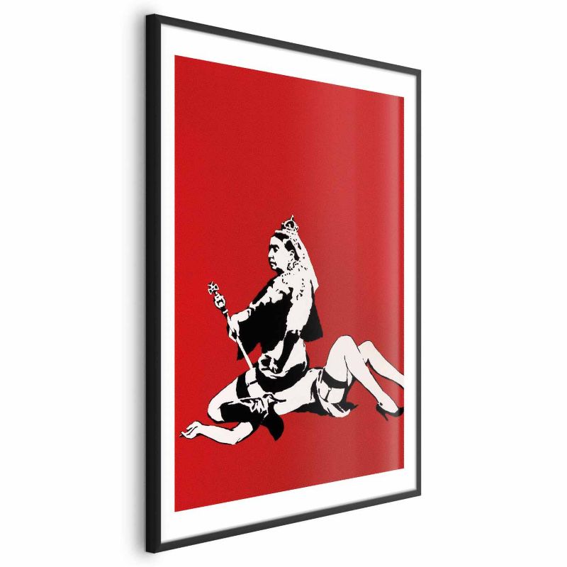 Plakat Artgeist Banksy: Queen Victoria 40x60 cm z ramą czarną 1 szt