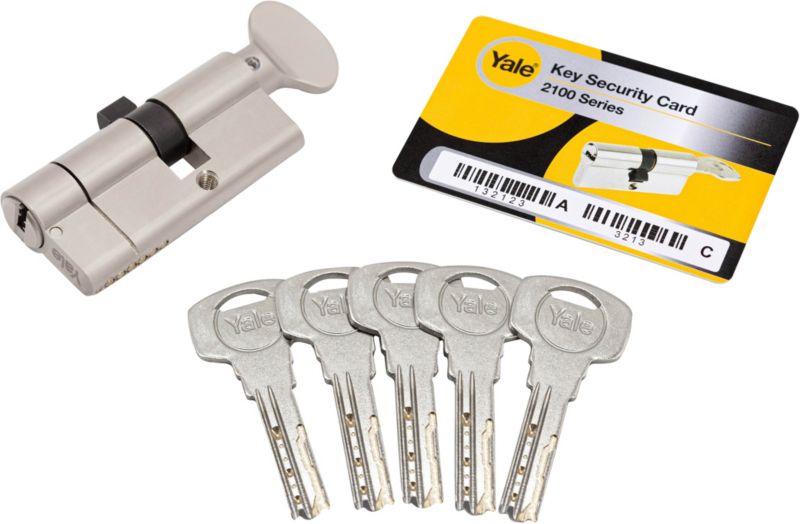 Wkładka atestowana Yale Max G50 x 35 mm satyna