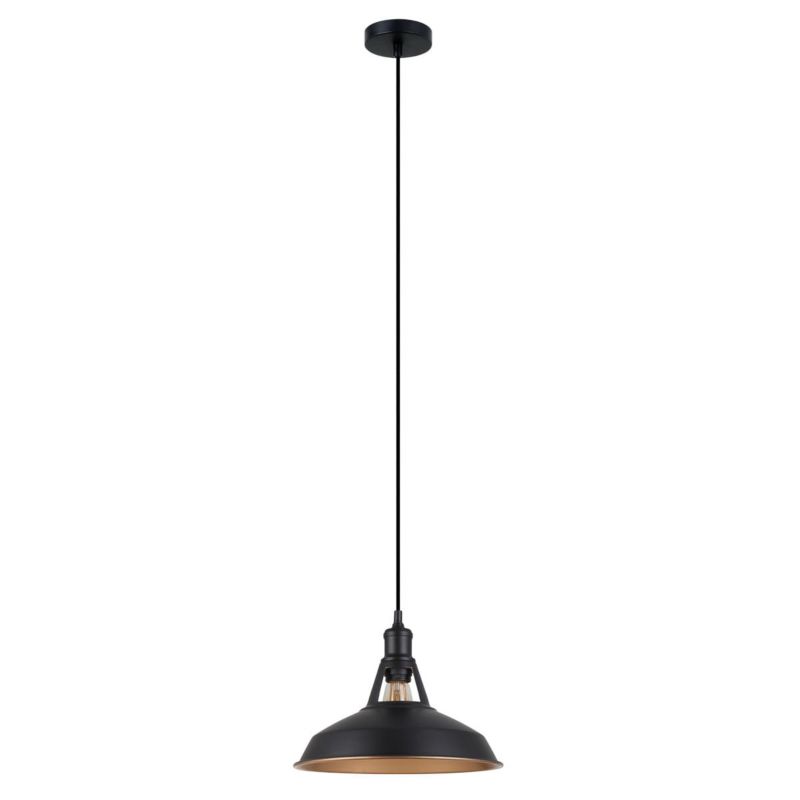 Lampa wisząca Italux Freya 5440 czarna industrialna 1xE27 x 40W 1 szt.