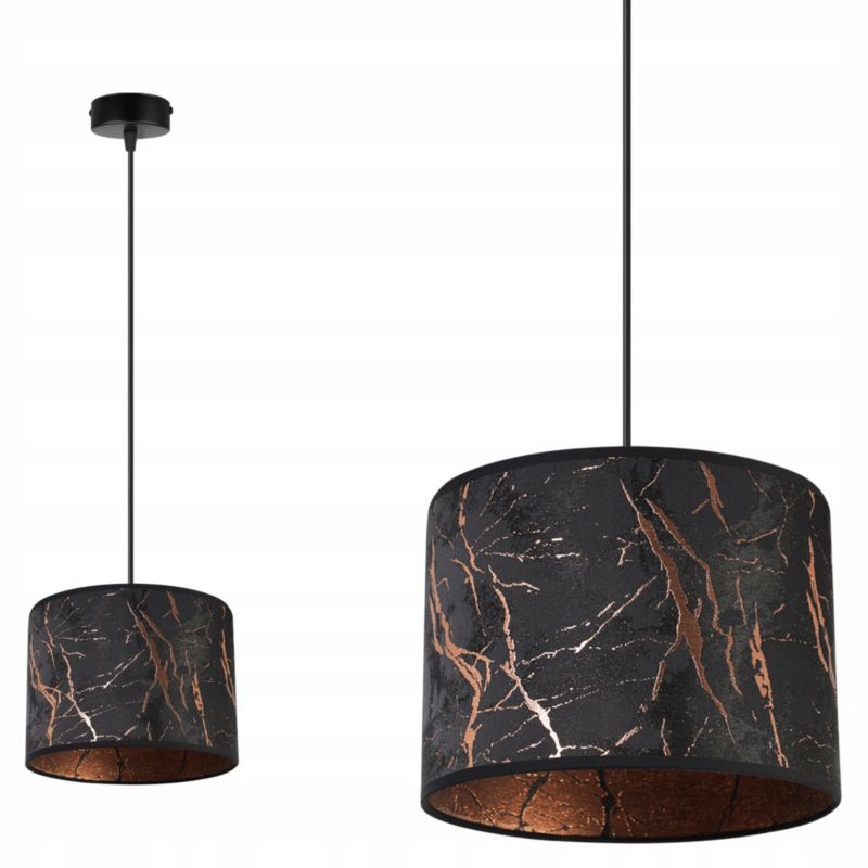 Lampa sufitowa wisząca Light Home LH Werona 1x E27 60W czarny/miedź 1szt.