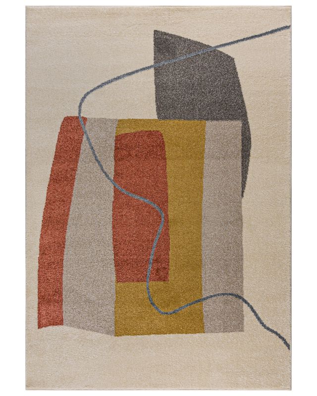 Dywan Wewnętrzny LUCY Mazovia Prostokątny 250 x 350 cm Kremowy Motyw Geometryczny 1 szt.